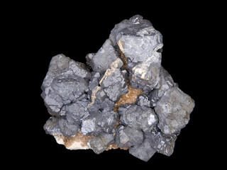 Cluster of galena crystals