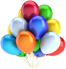 Wall Mural - Birthday balloons party celebration decoration multi colored