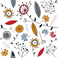 Canvas Print - floral pattern vector