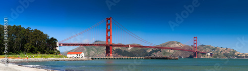 Naklejka dekoracyjna San Francisco Skyline Golden Gate