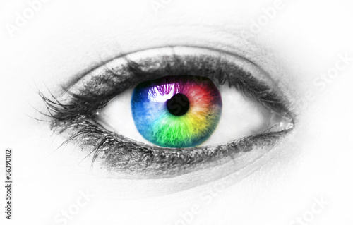 Naklejka na szybę Colorful eye