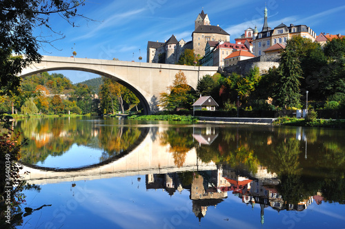Photo Castle Loket. Czech republic