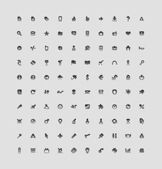 Wall Mural - 100 interface buttons