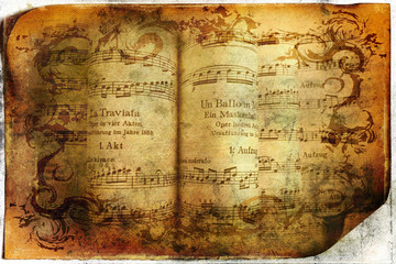 Wall Mural - Vintage musical background