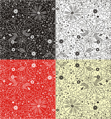 Vector abstract floral pattern