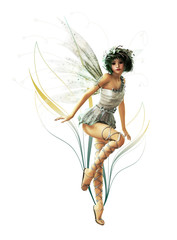 Wall Mural - Silver Pixie CA Ornament