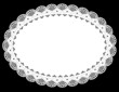 Lace Doily Placemat, White Oval