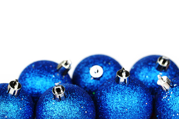 Poster - blue christmas balls