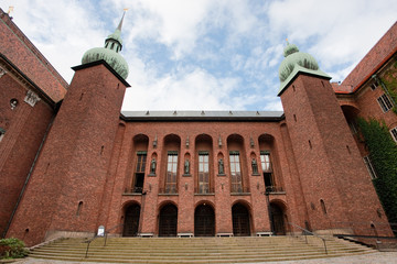 Sticker - courtyard  of Stockholm City Hall, Sweden