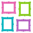Set of colorful ornamental frames