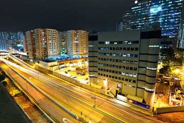 traffic and urban at night