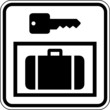 Schließfach Gepäck Sicherheit Schild Zeichen Symbol