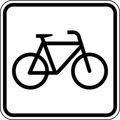 Canvas Print - Fahrzeug Fahrrad fahren Zweirad Schild Zeichen Symbol