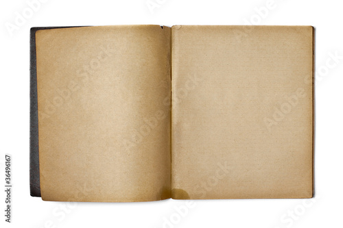old opened copybook isolate...