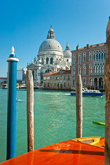 Wall Mural - Venice, view of grand canal and basilica of santa maria della sa