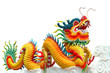 Colorful chinese dragon isolated