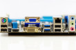 © ludodesign - back panel connectors of the modern computer motherboard