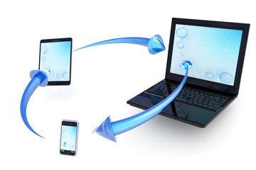 Aufkleber - Exchange of data between mobile devices