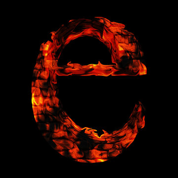 High resolution red hot burning flame or fire font isolated