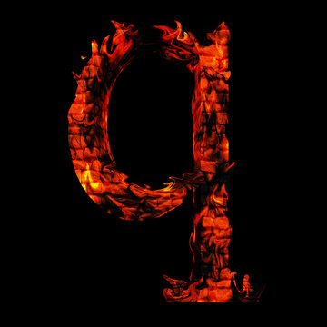 High resolution red hot burning flame or fire font isolated