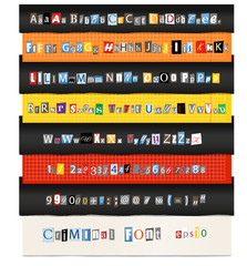 Poster - Colorful letters from newspaper and magazines collection
