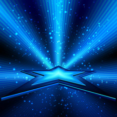 Abstract background. Shining star