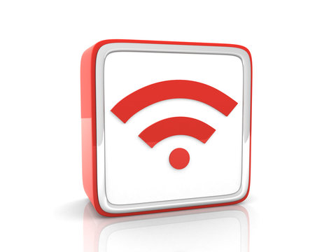 Red wifi icon