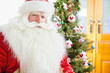 © Milles Studio - Santa sitting at the Christmas tree, fireplace and looking at ca