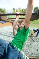 Wall Mural - boy playing at school