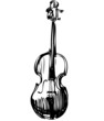 sketch of a stringed musical instrument orchestra violin
