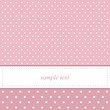Sweet pink polka dots card invitation for birthday, baby show
