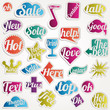 © alvaroc - Set vector bubbles sticker with text words expressions