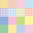 Set of 16 retro seamless patterns, vector illustration
