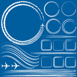 Design elements of aircraft with smoke trails