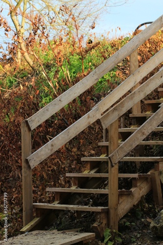 Plakat na zamówienie provisorische holztreppe I