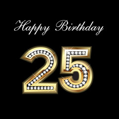 Wall Mural - happy birthday 25