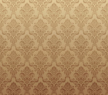 Vector Illustration Of Brown Seamless Wallpaper Pattern