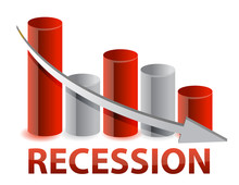 Recession Red Business Graph Illustration Design