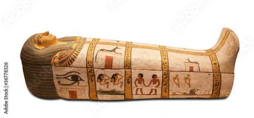 Fotomural Egyptian sarcophagus isolated with clipping path