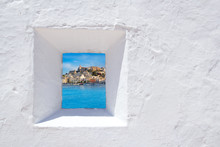 Ibiza Mediterranean White Wall Window