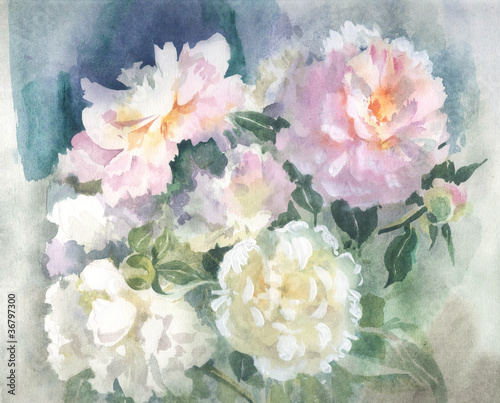 Naklejka dekoracyjna Peonies