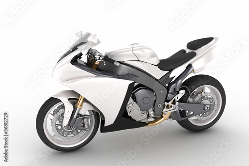 Obraz w ramie White Concept motorbike