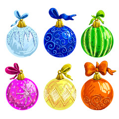 Canvas Print - set of christmas balls