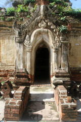 Wall Mural - Door of brick stupa