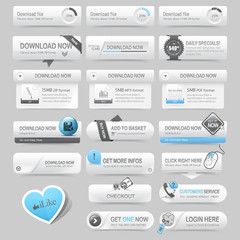 Wall Mural - web site navigation elements:buttons with ornaments