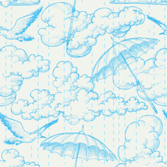 Poster - Rain seamless pattern