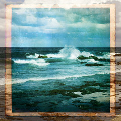 Wall Mural - Cielo e mare - texture retro