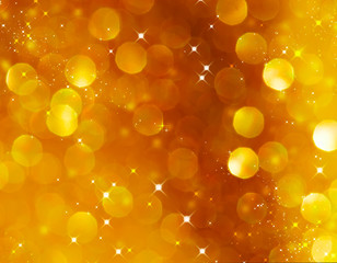 Wall Mural - christmas glittering background. holiday gold abstract texture