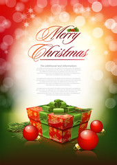 Wall Mural - Vector background on the Christmas theme