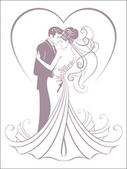 Wall Mural - bride and fiance